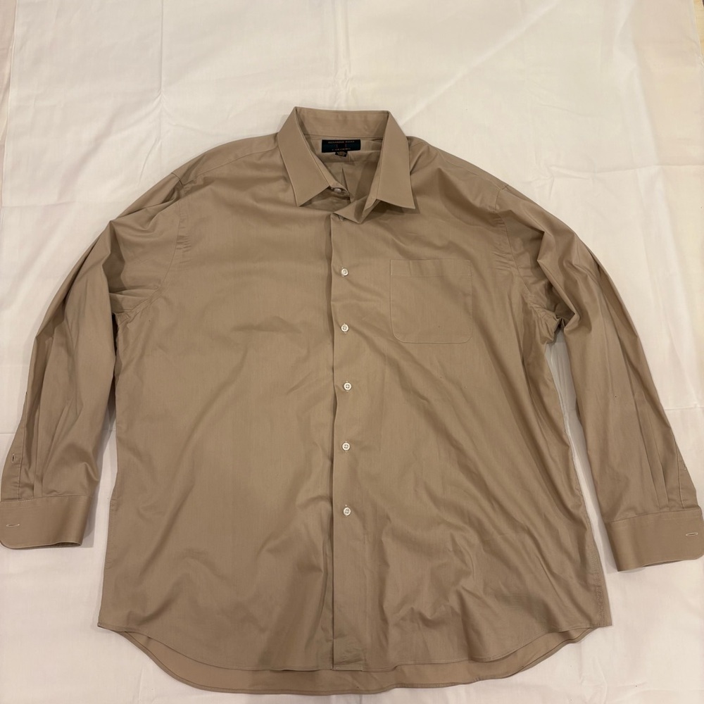 Alexander Julian (colours) Tan Casual Button Down Shirt Timeless Design